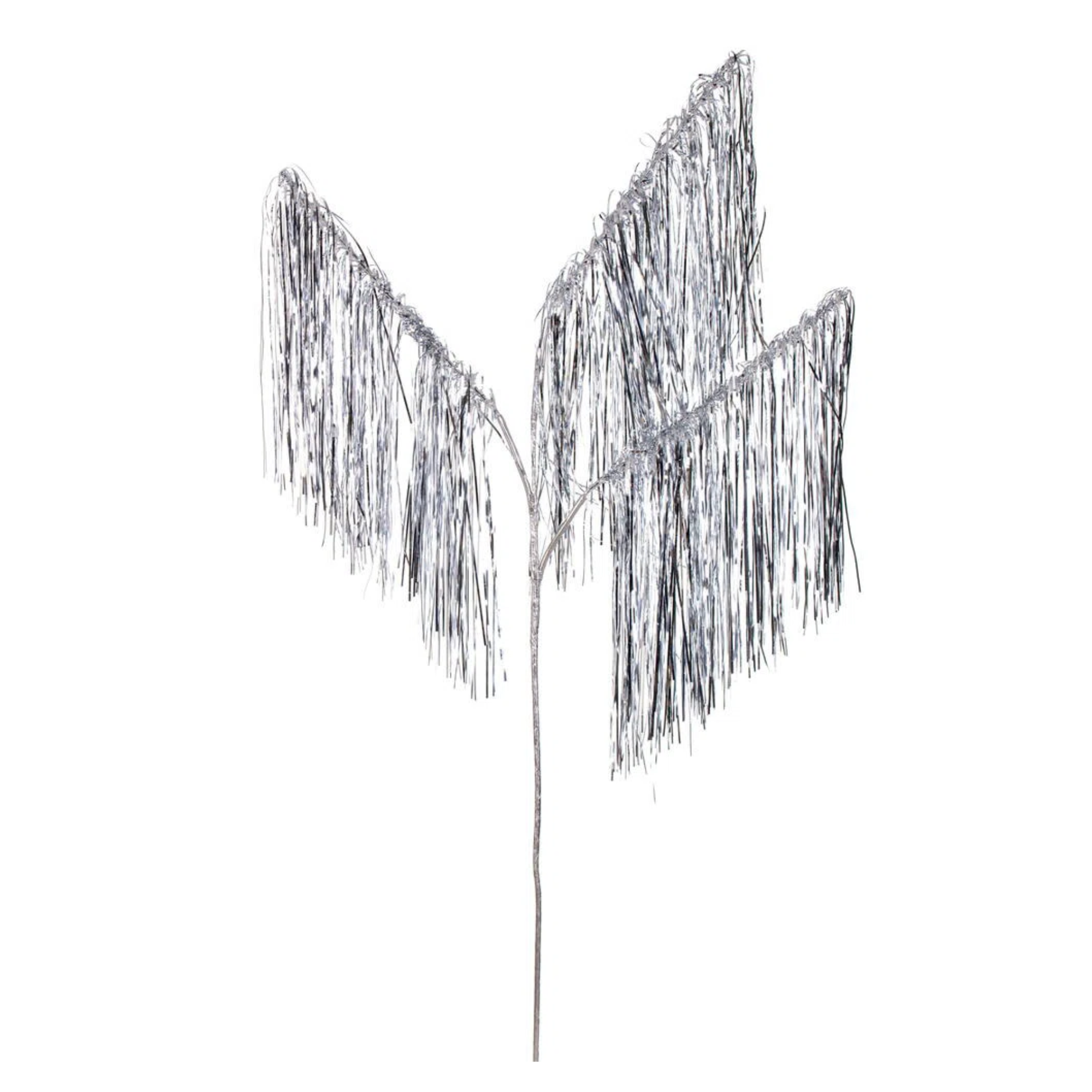 silver tinsel strands