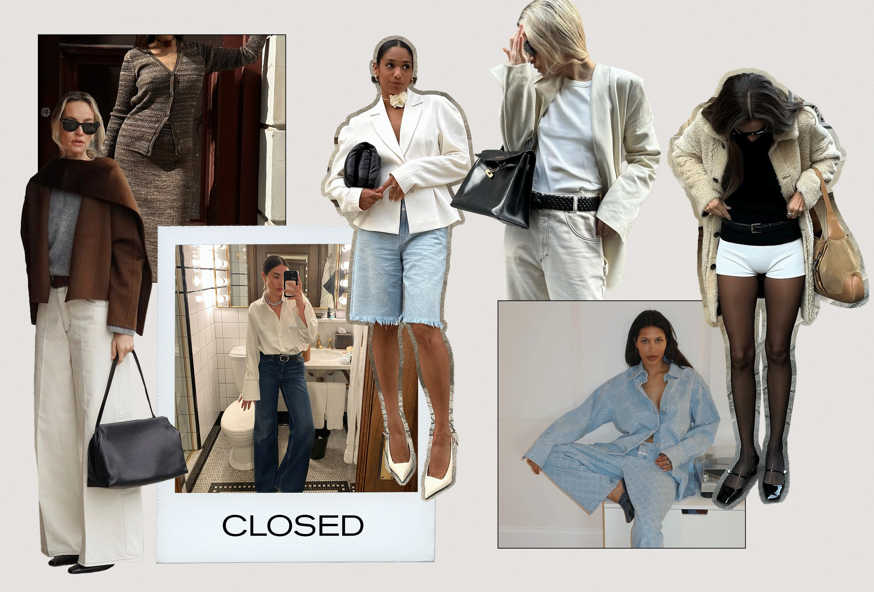 Influencers wear denim pieces and basics from Closed