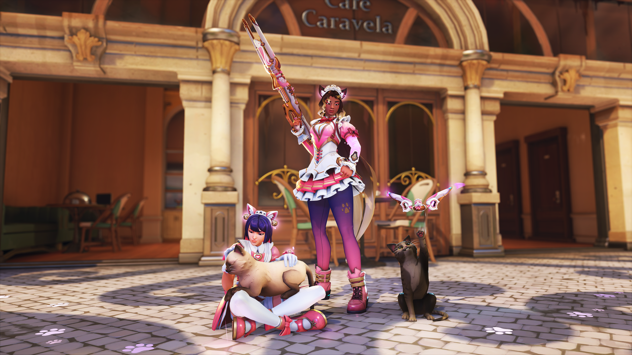 A promotional screenshot of Overwatch season 3 skins.