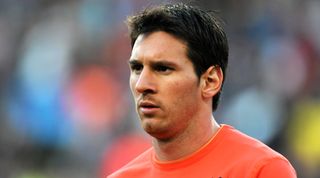 BARCELONA, SPAIN - APRIL 28: Lionel Messi of Barcelona is seen prior to the UEFA Champions League semi final first leg match between Barcelona and Chelsea at the Camp Nou on April 28, 2009 in Barcelona, Spain. (Photo by Etsuo Hara/Getty Images)