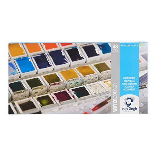 Van Gogh Watercolor Paint Set, General Selection, 48 Half-Pan