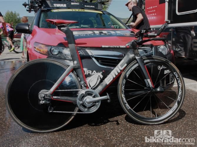 Race leader Tejay van Garderen raced the uphill stage 5 time trial at the USA Pro Challenge on his BMC TM01 Time Machine