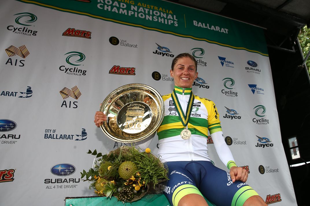 Katrin Garfoot in the 2016 Australian time trial champion