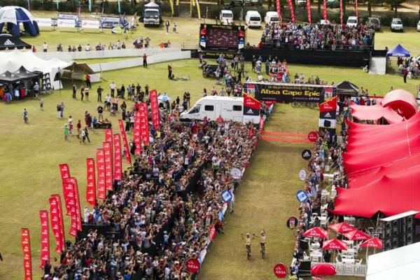 Christoph Sauser and Burry Stander viewed from afar