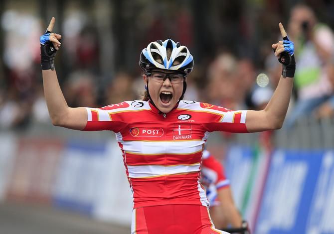 Amalie Dideriksen (Denmark) celebrates