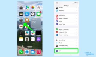 Launch settings app and select apps to change default apps on your iPhone in iOS 18.2