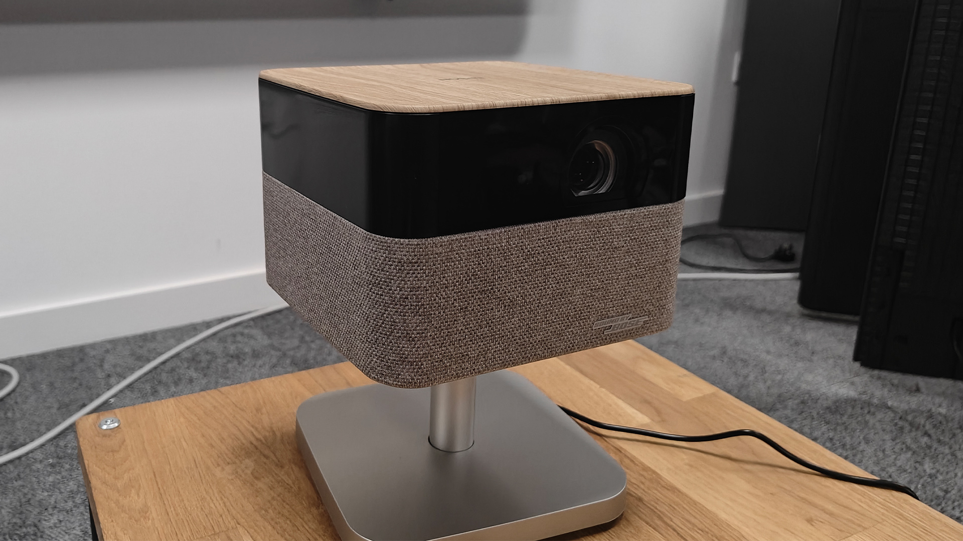 Epson EF-72 home cinema projector on wooden coffee table