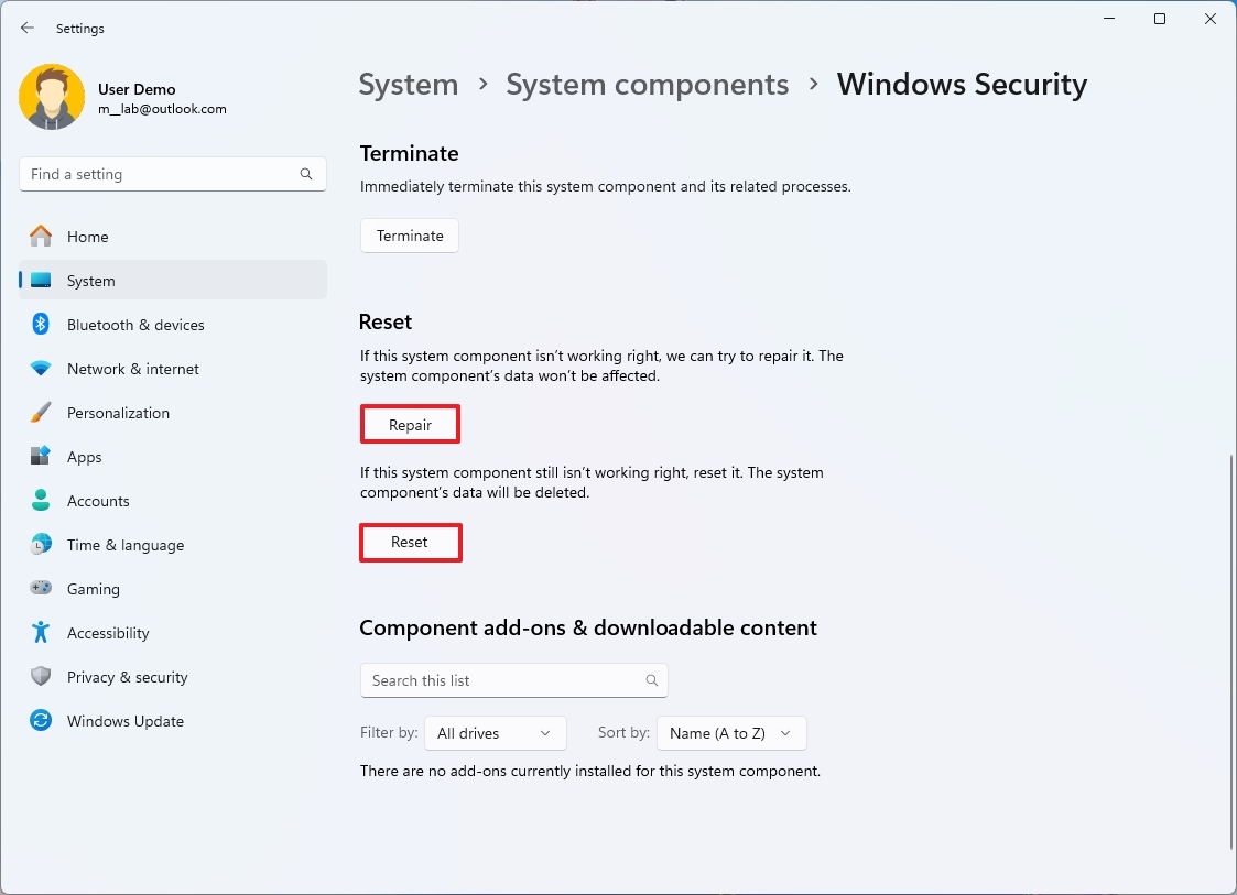 How to reset the Windows Security app to fix problems on Windows 11 and 10