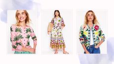 three boden items, a cardigan, a dress and a jacket