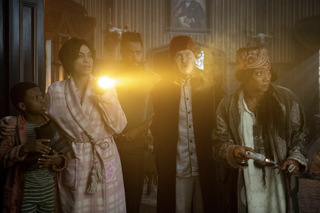 Haunted Mansion cast: Owen Wilson, Rosario Dawson, Chase Dillon, Tiffany Haddish, and LaKeith Stanfield 