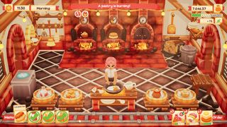 Character cooking in a bakery