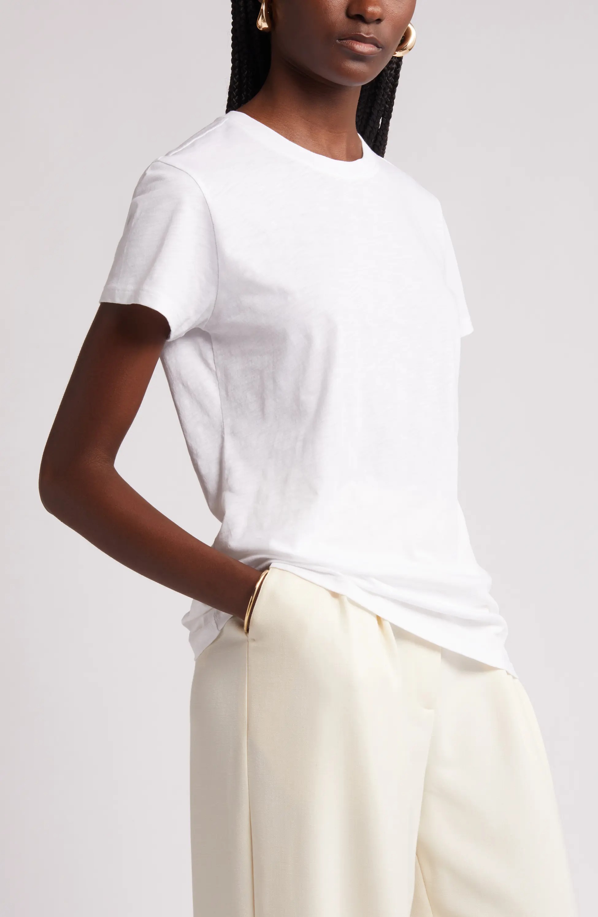 Nordstrom, Pima Cotton Slub Crewneck T-Shirt