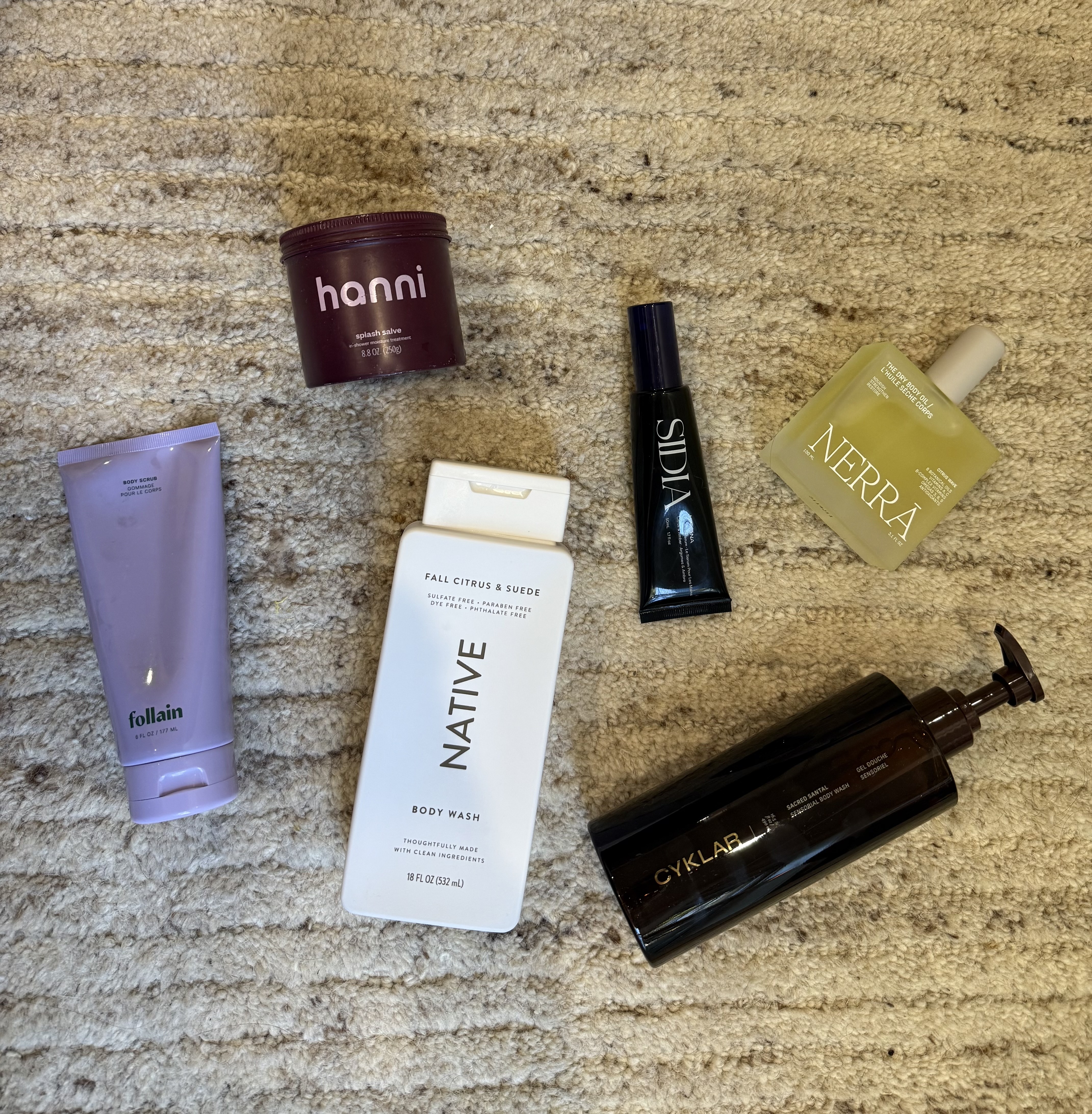 Photo of Jamie Schneider's bodycare staples