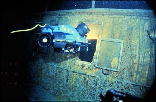 The wreckage of the RMS Titanic. 