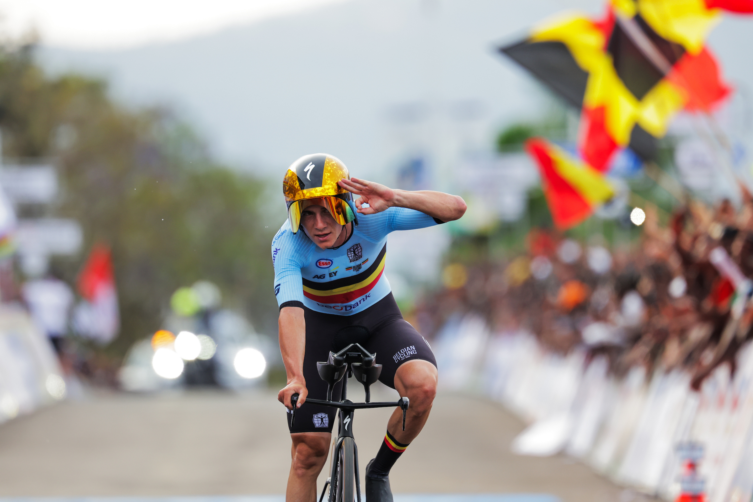 Remco Evenepoel wins his third time trail World championship in Kigali