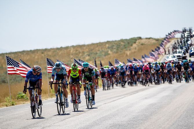 Riders try to get away early on stage 3 of the 2019 Tour of Utah