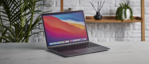 Apple MacBook Air (M1,2020) on a gray surface