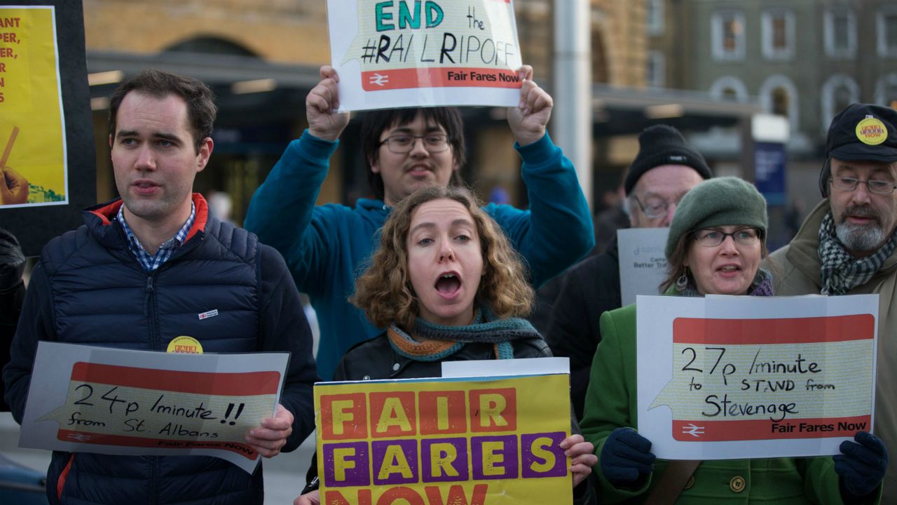 Rail protest