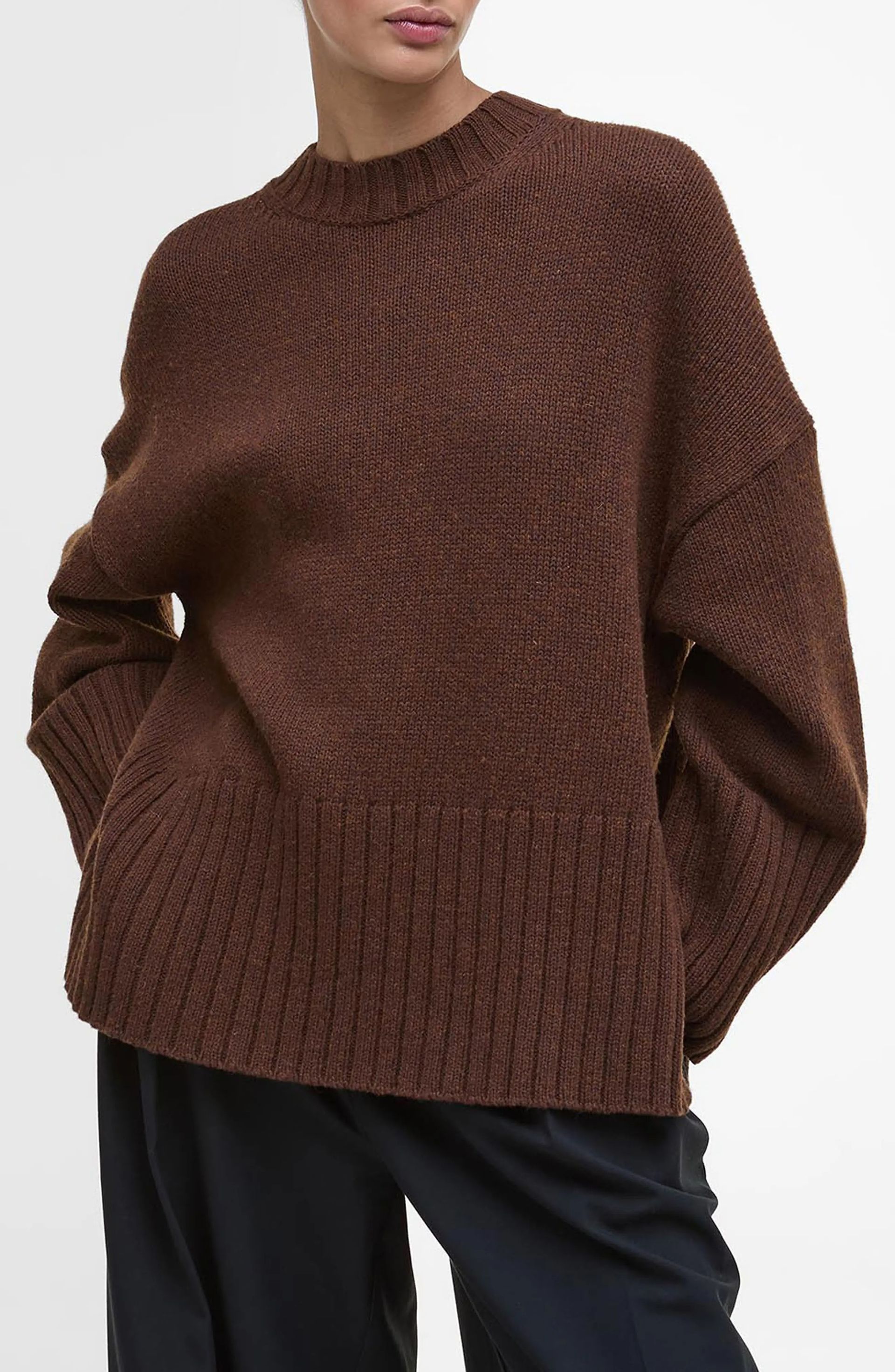 Barbour, Sophia Cotton & Wool Blend Tunic Sweater