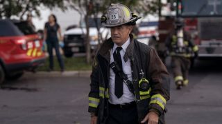 Dermot Mulroney as Chief Dom Pascal in Chicago Fire.