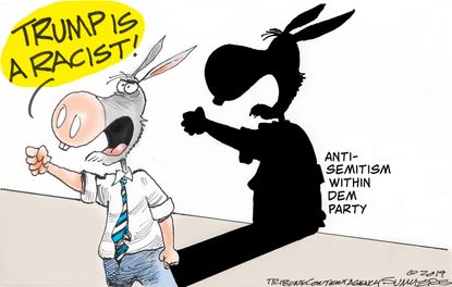 Political&nbsp;Cartoon&nbsp;U.S. Trump Racist Democrats Anti Semitism Bill Ilhan Omar&nbsp;