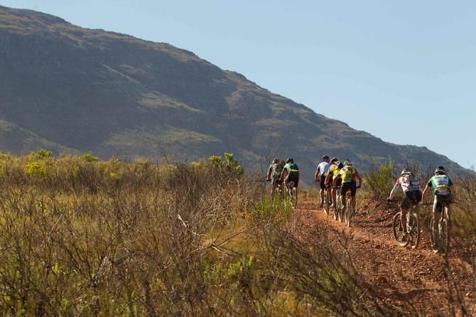 Riders climb during stage 1