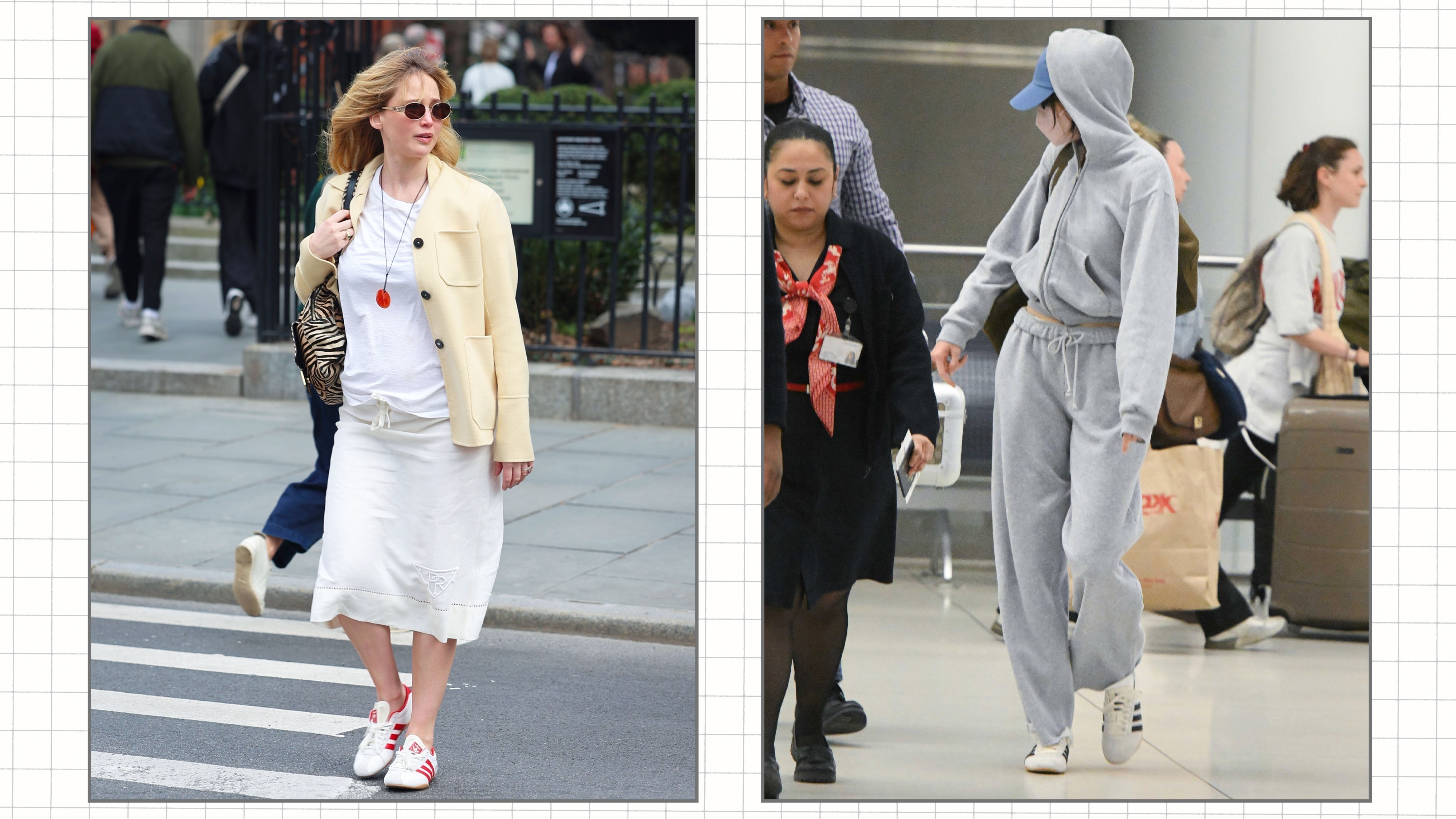 A collage of celebrity style photos.