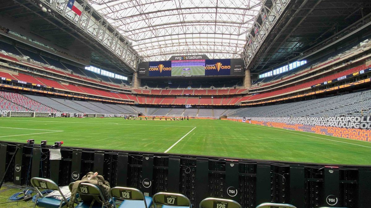 The videoboard at NRG Stadium of the Houston Texans.