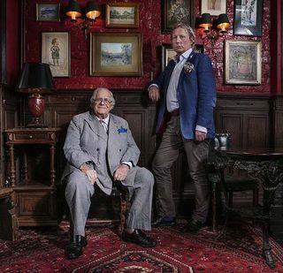 Clan Chief Ranald Macdonald (the older of the two) and his son Ranald Macdonald. As well as heading the clan they are also owners of the Boisdale restaurants, one of which they've photographed in here. (©Country Life / Richard Cannon)