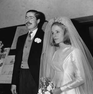John Richard Bingham, Earl of Lucan, and Veronica Duncan after their marriage