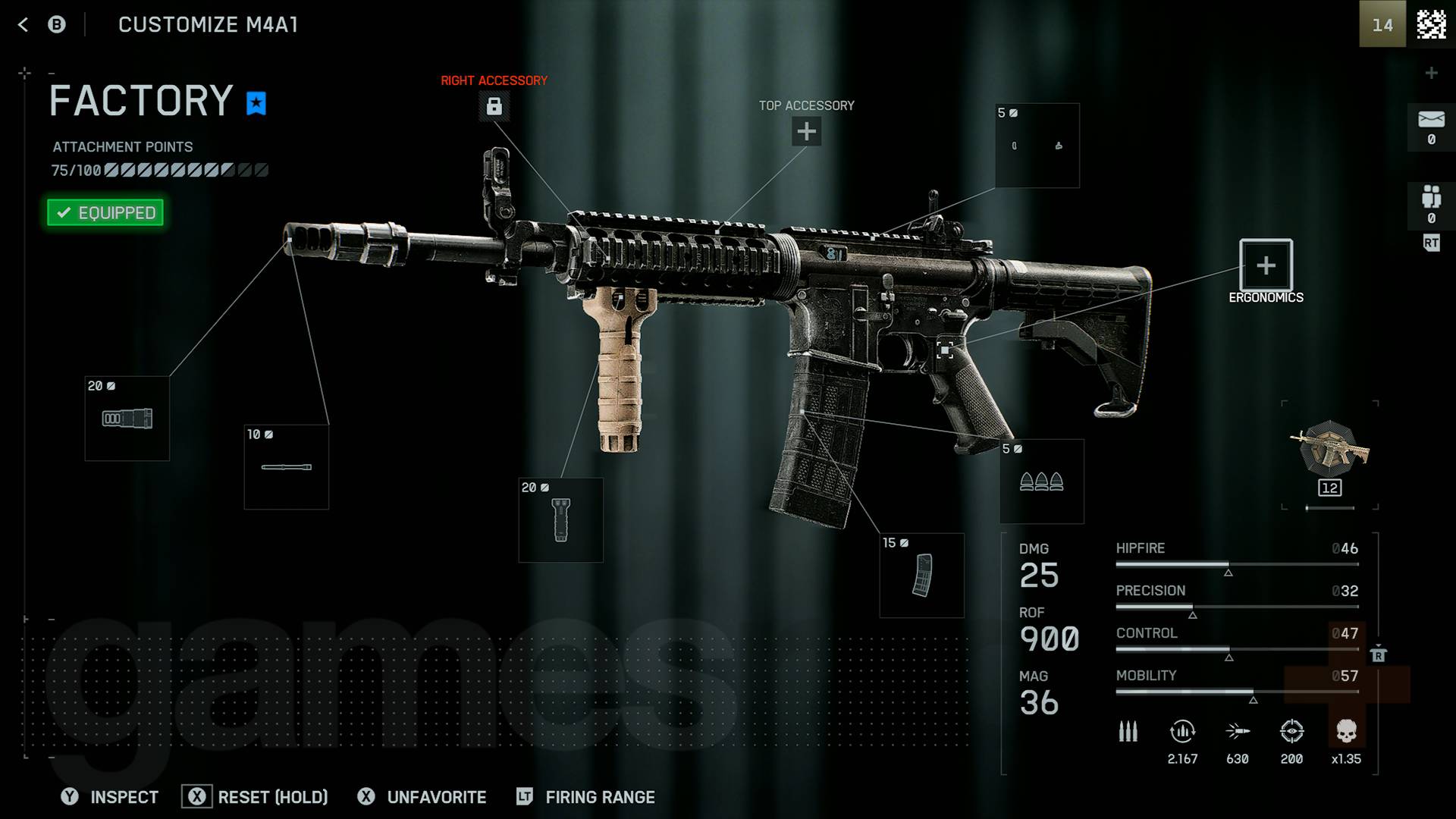 Battlefield 6 support class with M4A1 carbine and attachments