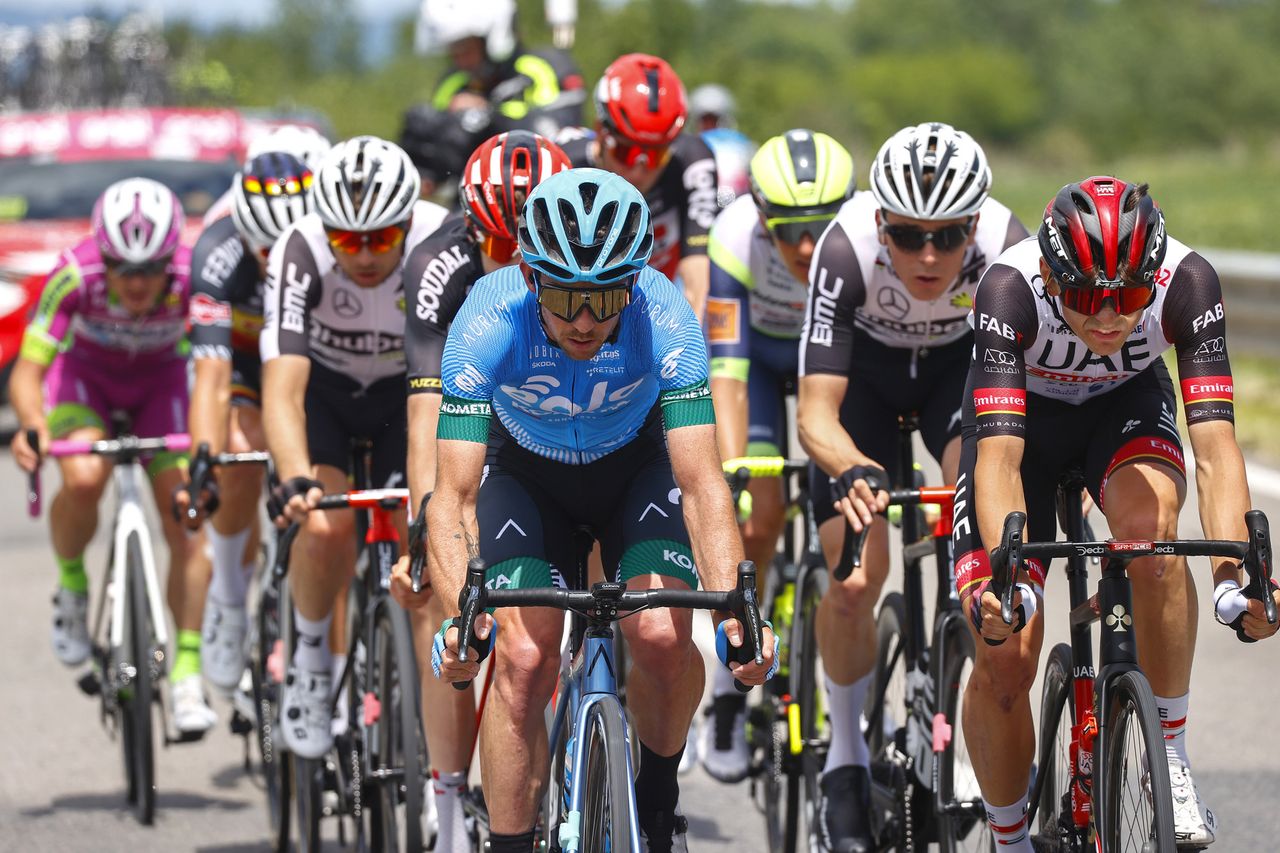 Giro d'Italia 2021 - 104th Edition - 11th stage Perugia - Montalcino 162 km - 19/05/2021 - Alessandro Covi (ITA - UAE Team Emirates) - Francesco Gavazzi (ITA - Eolo - Kometa Cycling Team) - photo Luca Bettini/BettiniPhoto&Acirc;&copy;2021