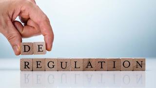 Scrabble pieces spelling deregulation