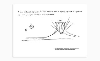 Niemeyer's sketch in an exhibition