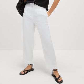 M&S Linen Tapered Trousers