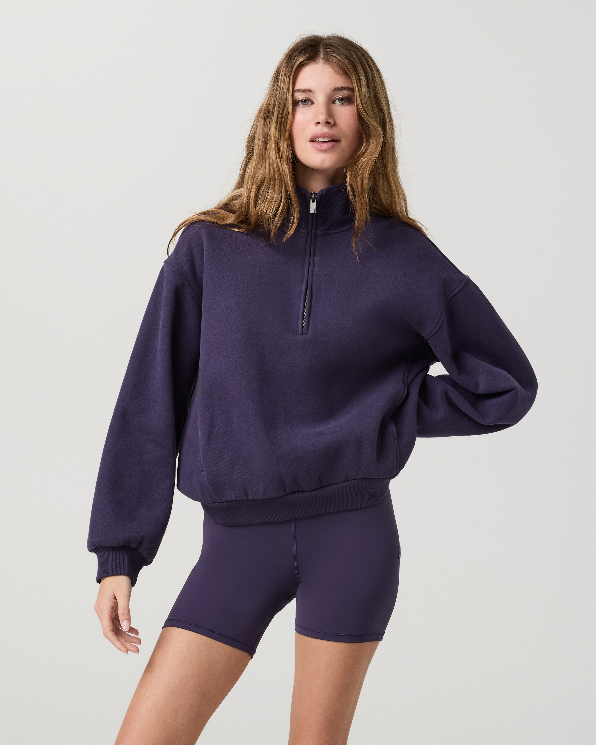 Restore Oversized Half Zip - Velvet Violet - Xxs
