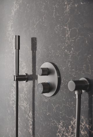 Grohe Spa shower fittings on wall