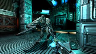 Taking on a Wraith in Doom 3