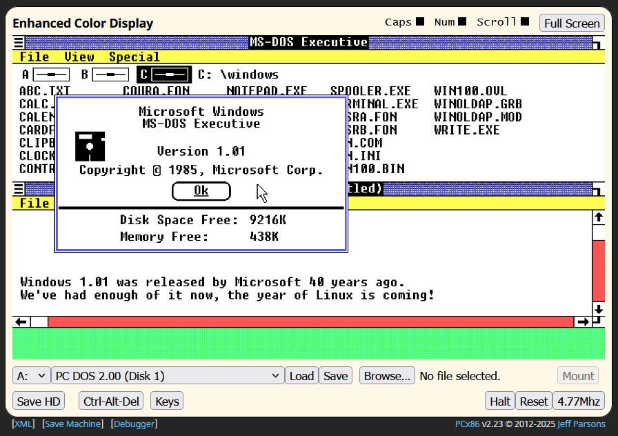 Windows 1.01 fun