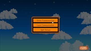 The menu to start an online connection in Stardew Valley