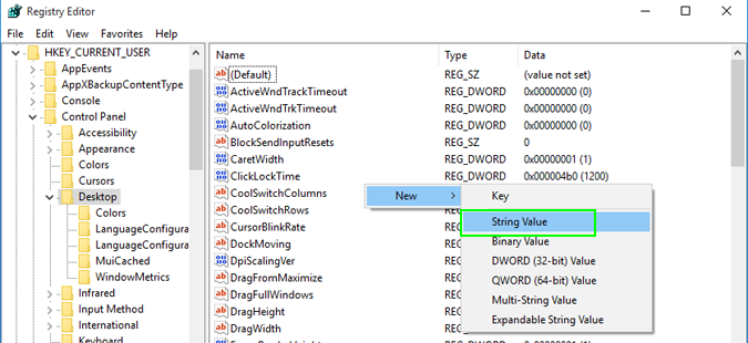 create string value