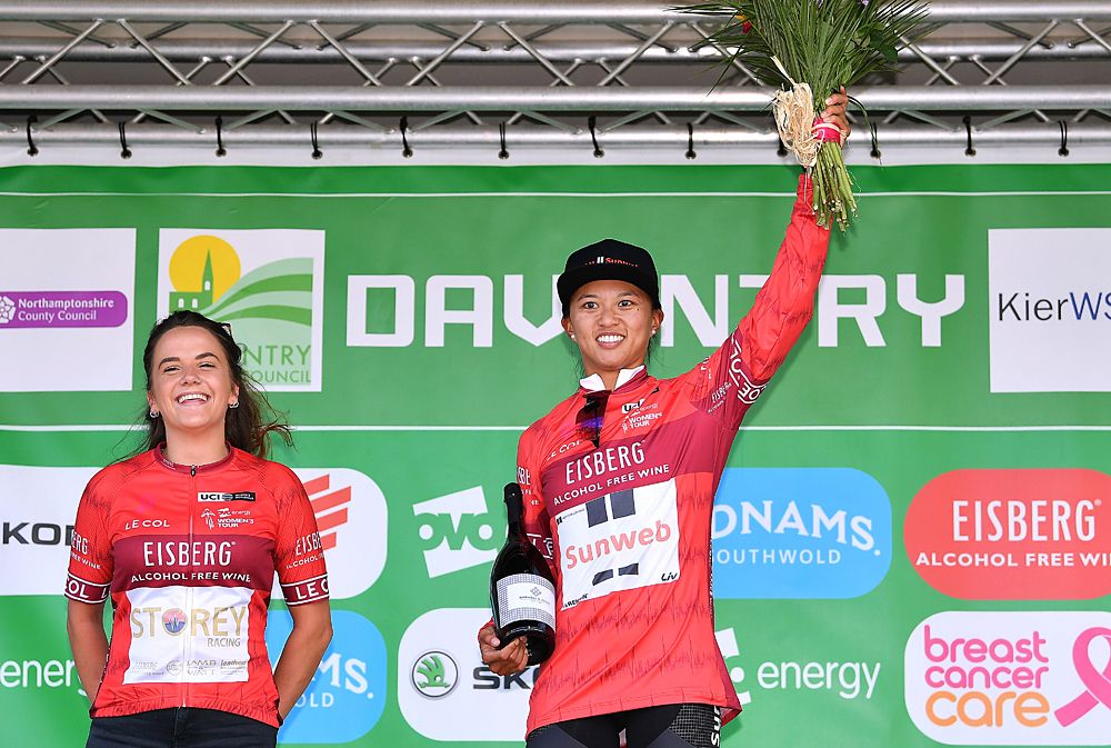 Coryn Rivera wins stage 2 at OVO Energy Women's Tour, and takes the sprints classification lead