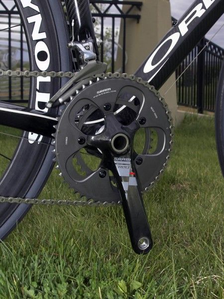 We went with the compact version of SRAM's Red crankset