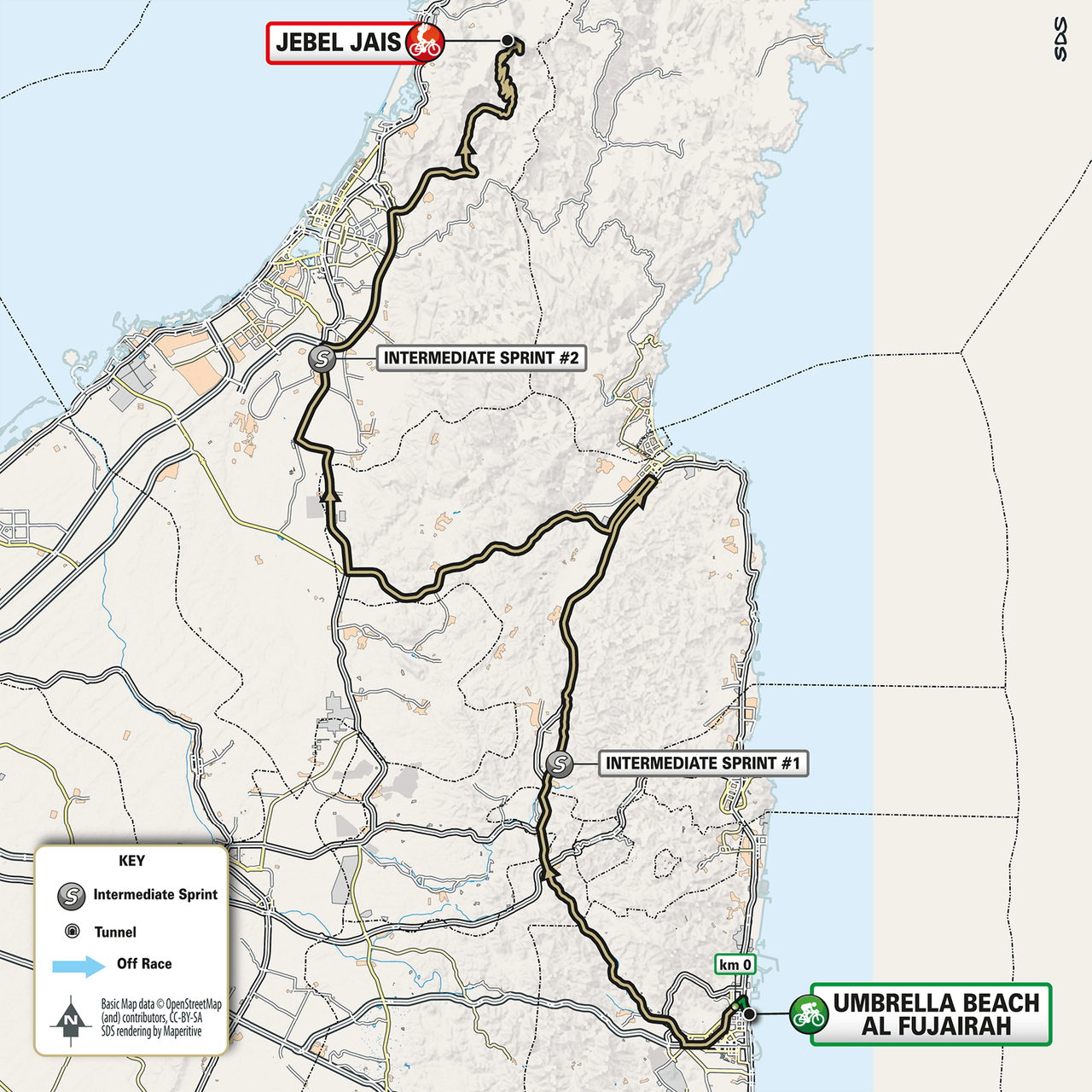 Map Stage 3 UAE Tour 2023
