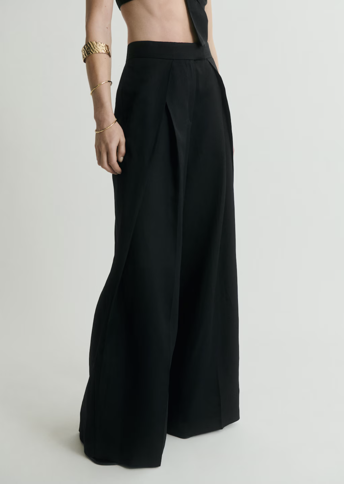 MANGO, Wideleg Pleated Trousers - Women | Mango United Kingdom