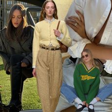 A collage of women in new england fashion style.