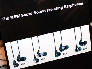 Shure showed off their famous noise-blocking headphones.
