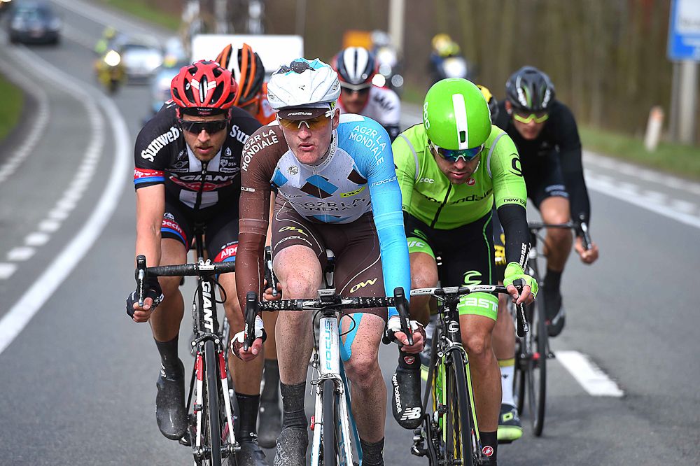 Nico Denz leads the breakaway at E3 Harelbeke