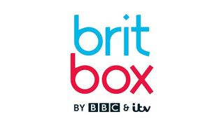 Image of BritBox logo in blue and red, with white background