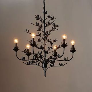 anthropologie black floral chandelier